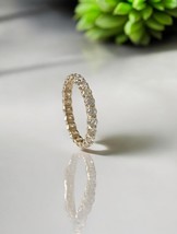 14K Solid Yellow Gold Round Eternity Natural Diamond U Shape Ring 1.25ctw - $2,177.98