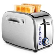 Toaster 2 Slice Best Rated - Stainless Steel Toaster Easy To Use With Removable  - £58.46 GBP