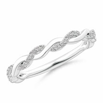 ANGARA Diamond Twist Band For Her in 14K Gold Size 3-13 (Grade-IJI1I2, 0... - £367.43 GBP