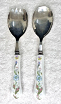 Wild Tudor AYNSLEY John Porcelain Salad Serving Set Spoon Fork Silverplate - $447.07 MXN