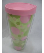 Tervis Tumbler 24-oz Cup Travel Lid Pink Green Polka Dots Wrap 2010 Hot ... - $23.88 CAD