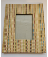 Ganz Frame Only 7x8.5&quot; Woven Straw Multicolor For 3x4.5 inch Photo Picture  - $92.41 MXN