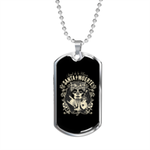 Calavera Mexican Sugar Angel Santa Muerte Necklace Stainless Steel or 18k Gold  - £37.31 GBP+