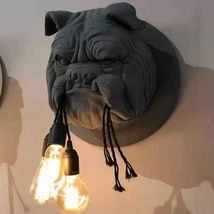 Bulldog Wall Sconce Light Fixture, Creative Nordic Style Resin Dog Head ... - €430,65 EUR