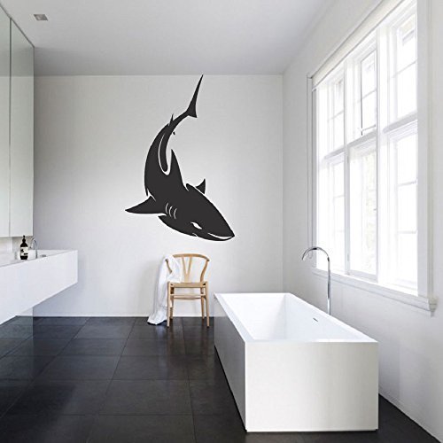 Wall Decal Sticker shark fish bathroom - $63.00
