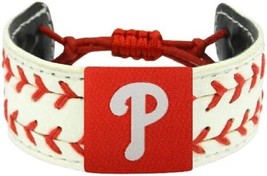 MLB Philadelphia Phillies White 2 Seamer w/Red Stitching Team Baseball Bracelet - $24.95