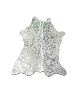 Silver Calf Skin - Mini cowhide rug Size: 36&quot;X31&quot; Silver Metallic calfsk... - €67,54 EUR