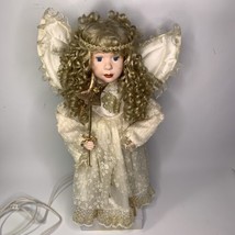 Vintage Santa&#39;s Best Gabrielle Animated Angel Figurine Doll Plug In Tested Works - £19.22 GBP