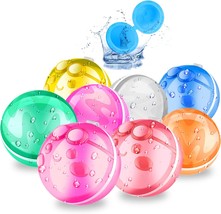 8Pcs Reusable Water Balloons Quick Refillable Water Balloon for Kids Adu... - £31.13 GBP