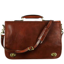 Leather Briefcase Laptop Bag - Illusions - £185.45 GBP