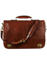 Leather Briefcase Laptop Bag - Illusions - £184.90 GBP
