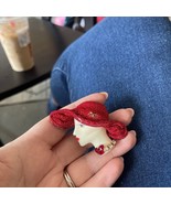 Elegant Red Hat Brooch - $444.38 MXN