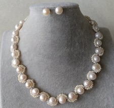 Unique s jewellery Store White Color 2 Strands 2-10mm Freshwater  Necklace Earri - £55.92 GBP
