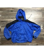 Vintage Unlimited Marlboro Mens Size XL Blue Full Zip Nylon Hooded Jacket - $27.54