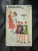 Misses One Piece Dress Semi Tent Size 10 Butterick 5829 Sewing Pattern V... - $28.49