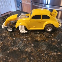 Vintage 1972 Vw Beetle Yellow Car Made By Aurora Product Corp *Incomplete* - $292.50