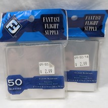 (2) Packs Of (50) Fantasy Flight Games Clear Sleeves Square Board Game S... - $15.83