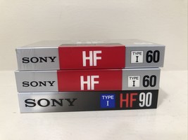 3 PACK Sony High Fidelity HF 60 90 Minute Audio Recording Blank Cassette Tapes - £10.82 GBP