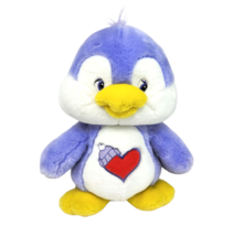 11" 2004 Care Bears Cousins Cozy Heart Penguin Purple Stuffed Animal Plush Toy - $28.50