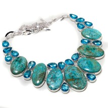 Shattuckite London Blue Topaz Gemstone Handmade Necklace Jewelry 18" SA 5161 - £12.71 GBP