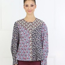 Isabel Marant Etoile Womens Loris Patchwork Floral Printed Blouse Tunic Top M 38 - £89.17 GBP