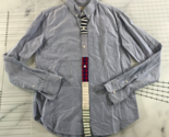 Band of Outsiders Button Down Shirt Mens M 2 Blue Contrast Button Placke... - $89.09
