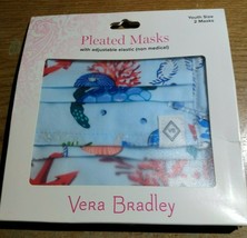 New Vera Bradley Youth Cotton Pleated Face Mask w/Adjusters, Anchors Awe... - £11.97 GBP
