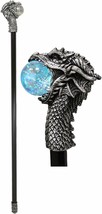 Gothic Leviathan Dragon With LED Light Orb Decorative Prop Cosplay Walki... - $40.99