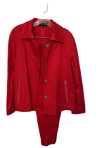 Randy Kemper 2 Piece Red Suit Jacket and Capri Pants in Red Women&#39;s Size 8 - £36.44 GBP