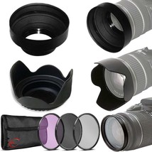 Filter Set + Hoods for Canon 50mm f/1.8, 40mm f/2.8 and EF-S 24mm f/2.8 ... - £23.59 GBP