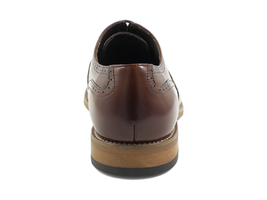 Mens Dunbar Stacy Adams Shoes Antiqued Leather Cognac Lace Up Wingtip 25064-221 image 5