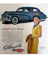 1947 Oldsmobile Model 98 Advertisement Vintage Automobilia Caspian Blue ... - $29.99