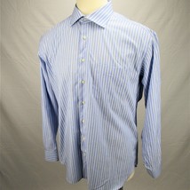 Joseph Abboud Button Up Dress Shirt Mens 2XL Casual Blue Striped Long Sleeve - £15.64 GBP