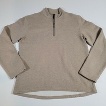 Women&#39;s Woolrich Quarter-Zip Wool Blend Pullover Knit Sweater Size L Tan - £12.40 GBP