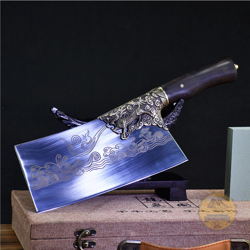 HANDMADE BUTCHER CHEF ANTIQUE ASIATIC CLEAVER SLICING MEAT KITCHEN TOOLS... - $95.04