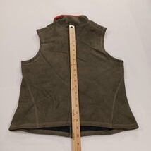 Moda International Women's Girls Brown Full Zip Fleece Vest Pockets Size Small image 7