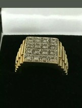 0.50ct Round Diamond 14k White Gold Plated Men&#39;s Eternity Engagement Ring - £129.11 GBP