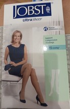 JOBST UltraSheer Support Compression Stockings 8-15mmHg Beige Thigh Large NEWIB - £13.81 GBP