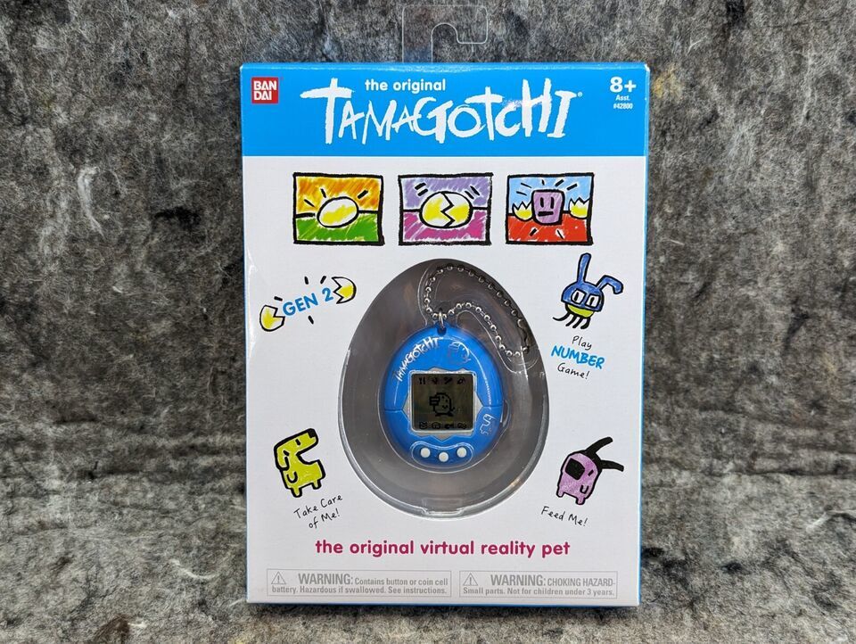 Bandai Original Tamagotchi Digital Pet Electronic Game BLUE SILVER #42811 (1E) - $24.99