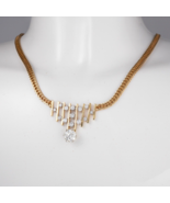 14K Gold Natural Diamond Cluster Bib Necklace Appraisal $19K Estate - $9,840.91 CAD