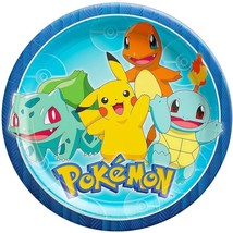 Pokemon Classic Lunch Dinner Plates Birthday Party Supplies 8 Per Package New - £4.77 GBP