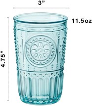 Bormioli Rocco Romantic 11 1/2 oz Tumbler Set of 4 Color Blue +++ - NEW - $20.99