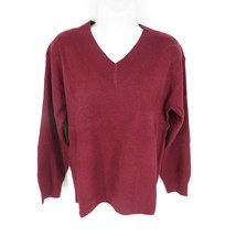 Nine West Women&#39;s V-Neck Ribbed Wine Sweater Large NWT $49 - £11.76 GBP