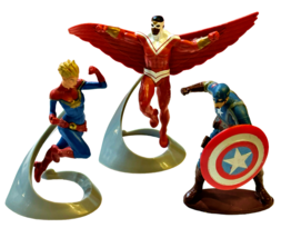 Marvel Falcon Capt America Capt Marvel 4 inch Action Figures Disney Cake Toppers - £5.42 GBP