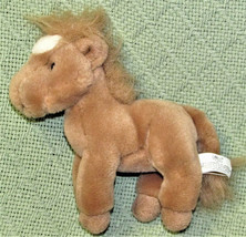 Russ Mini Horse Plush B EAN Bag Stuffed Animal 5&quot; Tan Pony Hard To Find Small Toy - £13.01 GBP