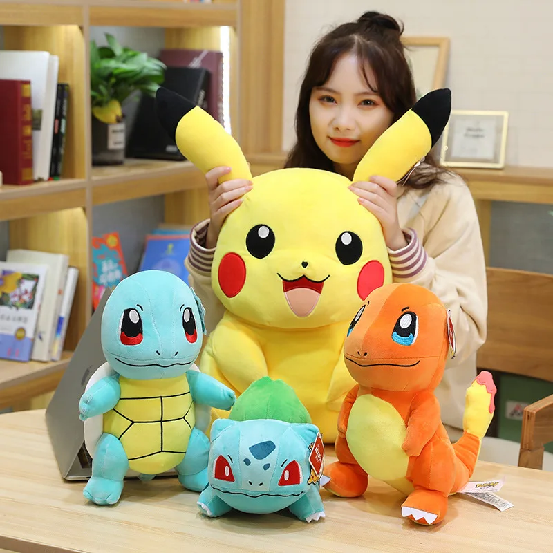 Anime Baby Gift Pokemon Pikachu Plush Doll Bulbasaur Eevee Snorlax Jiggl... - $12.35+