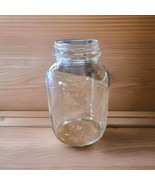 Vintage 1962 Clear Duraglas Embossed Glass Quart Canning Jar Owens Illinois - $21.73