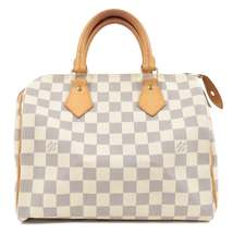 Auth Louis Vuitton Damier Azur Speedy 25 Hand Bag Boston Bag N41534 Used F/S - £1,414.54 GBP
