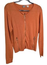 IRKA by SSG XL  Cardigan Sweater Womens Silk Blend Zip Front Jacket  - £47.39 GBP