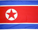 North Korea - 3'X5' Nylon Flag - Nylon, 3' x 5', Without Fringe, Grommets - $86.40
